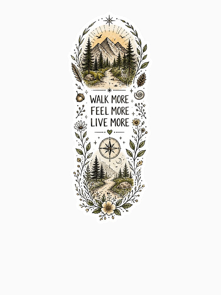 Minimal Nature Hiking Quote Design by DayStoreDesigns
