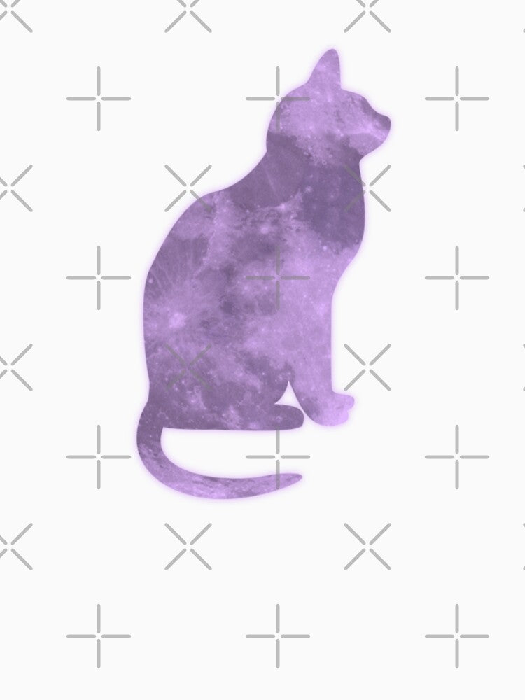 Purple Moon Cat Silhouette by wonderxwander