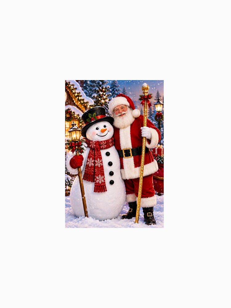 Santa and snowman Christmas Magic by Utibe123
