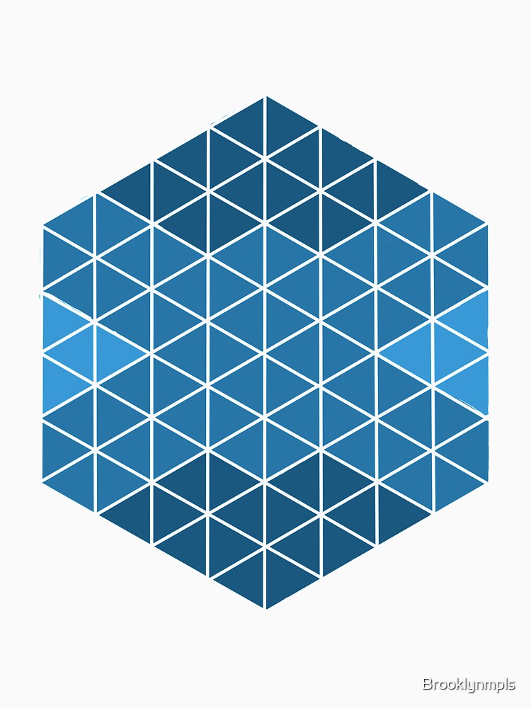 Blue Abstract Triangle Sacred Geometry by Brooklynmpls