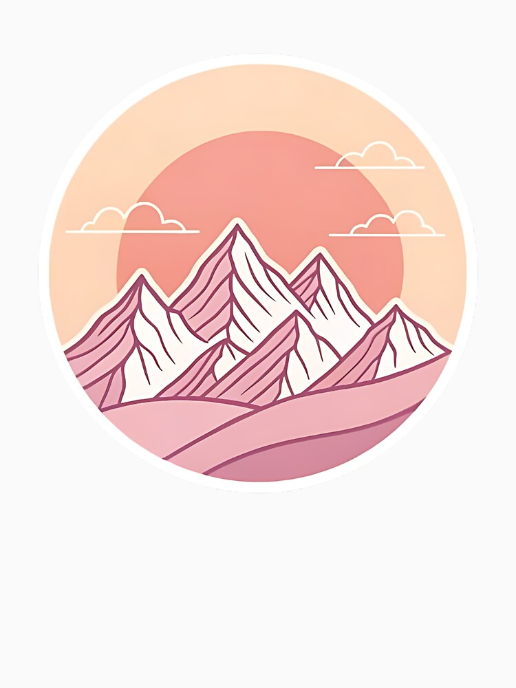 Minimalist Mountain Sunset by FluffyPeels