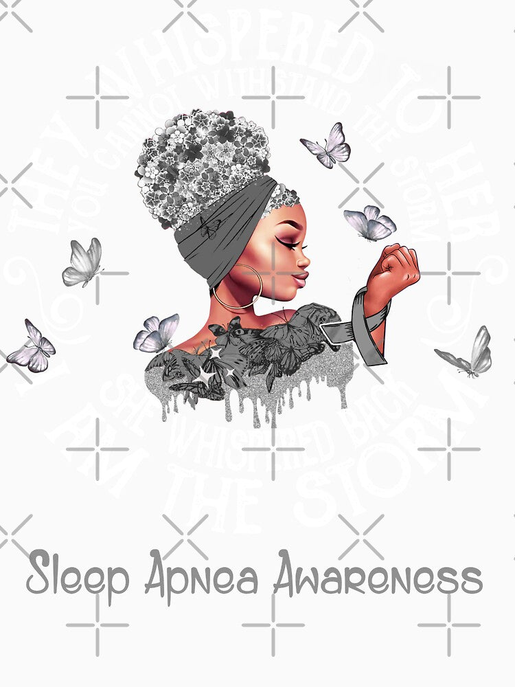 Black Girl Fighter Strong I Am The Storm Sleep Apnea Awareness by Mnrshirley