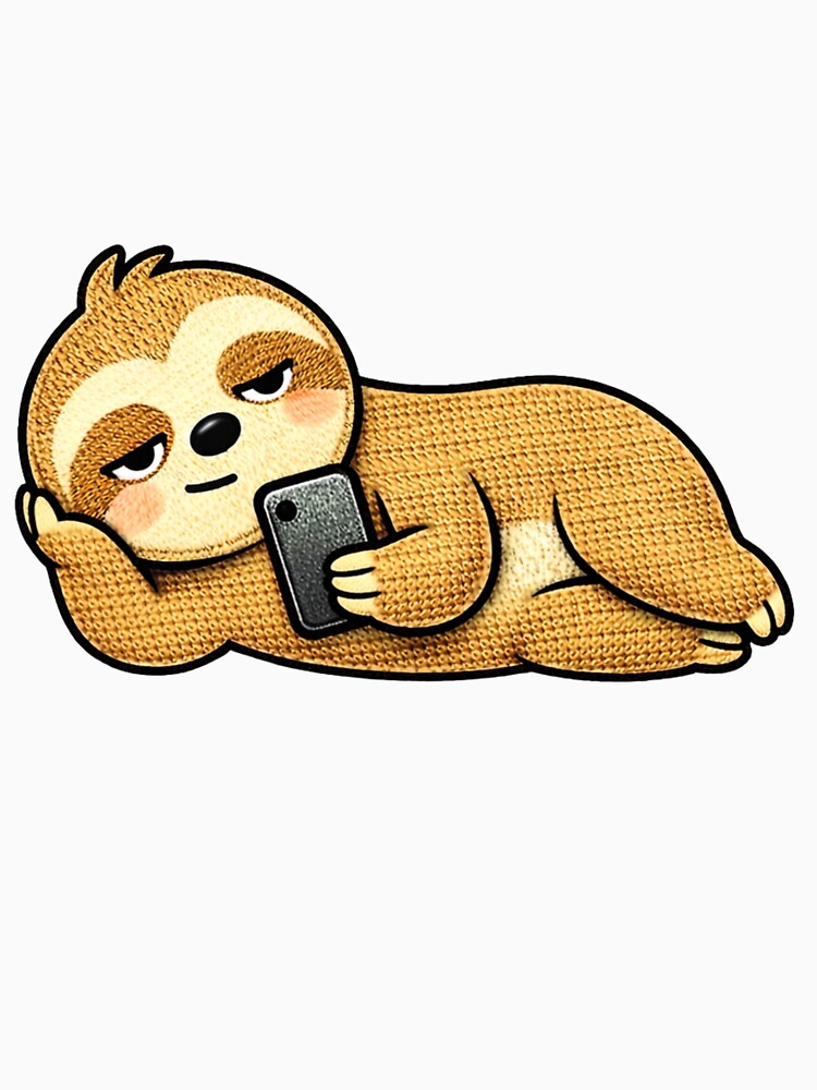 Lazy Phone Sloth – Cute Scrolling Sloth Aesthetic by ColorSplash123