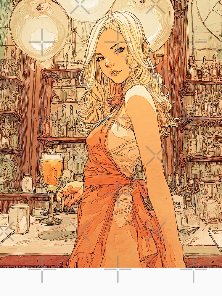 Vintage Barmaid Illustration by Banal25