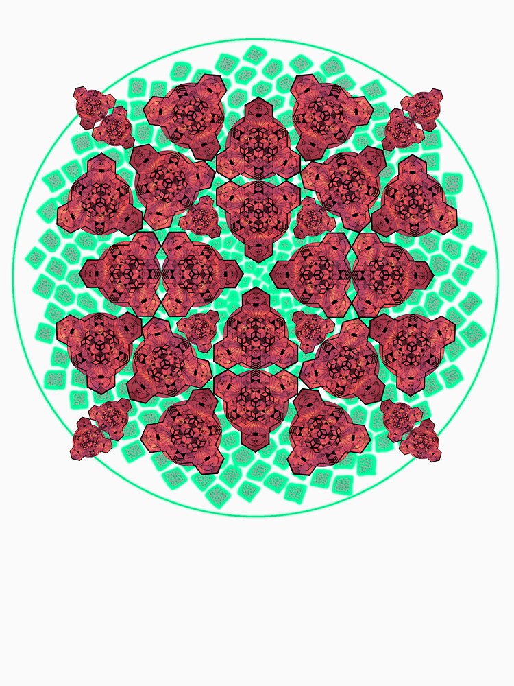 Red Sky Cube Mandala Cacophony & CircleVisions (G'ish) by createVisions