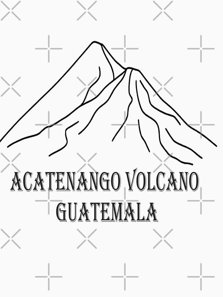 Acatenango Volcano Line Art | Guatemala Mountain Hiking Minimal Design by Globalcitytees