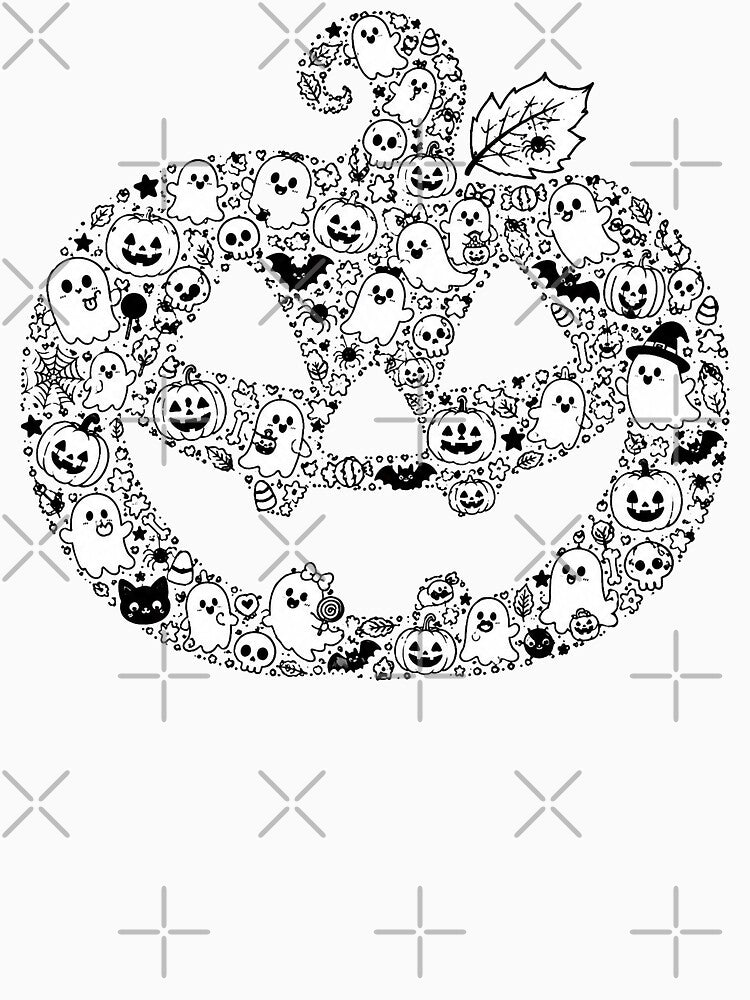 HALLOWEEN DOODLE COLLECTION - PUMPKIN - JACK O LANTERN by WheelieGdArt