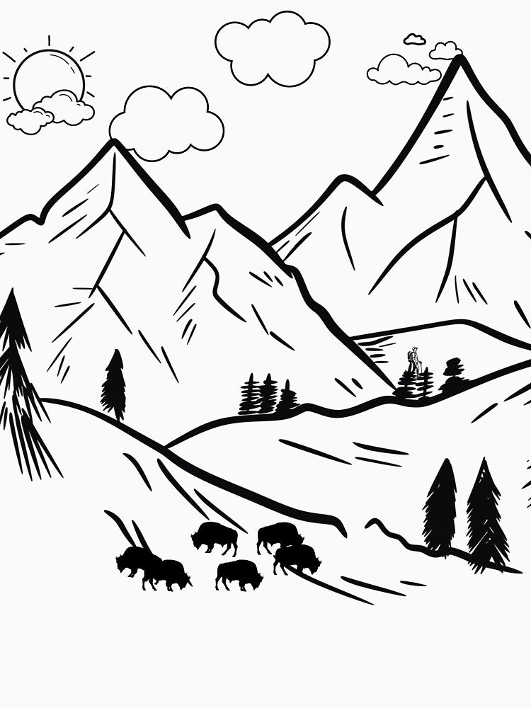 Sunrise in the Mountains by Bison Artistry