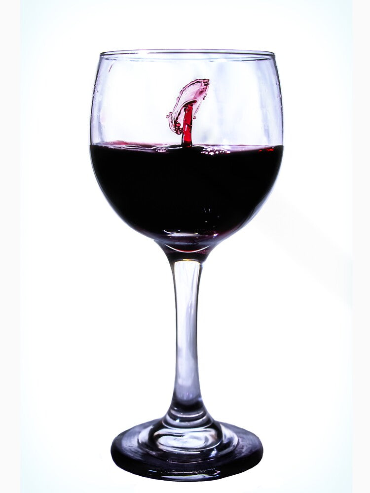 I see a Fish in my Wine  red wine drops collide in a wine glass by MarniePatchett