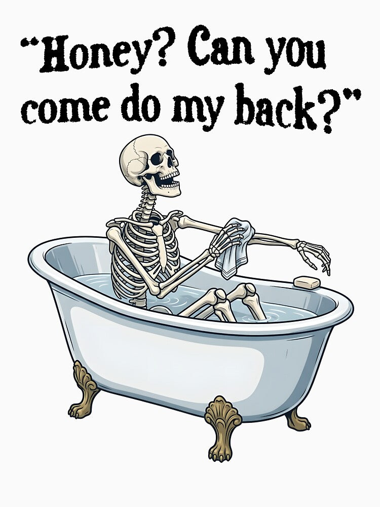 Skeleton bathing by Skeezix-66