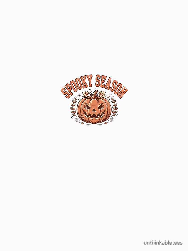 Spooky Season Varsity Shirt — Retro Vintage Halloween Tee by unthinkabletees