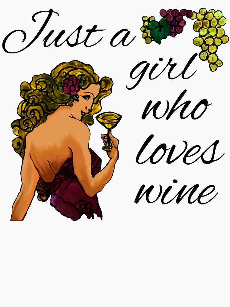 JUST A GIRL WHO LOVES WINE, ABSTRACT, POP ART,  WINE LOVER by Danicus666