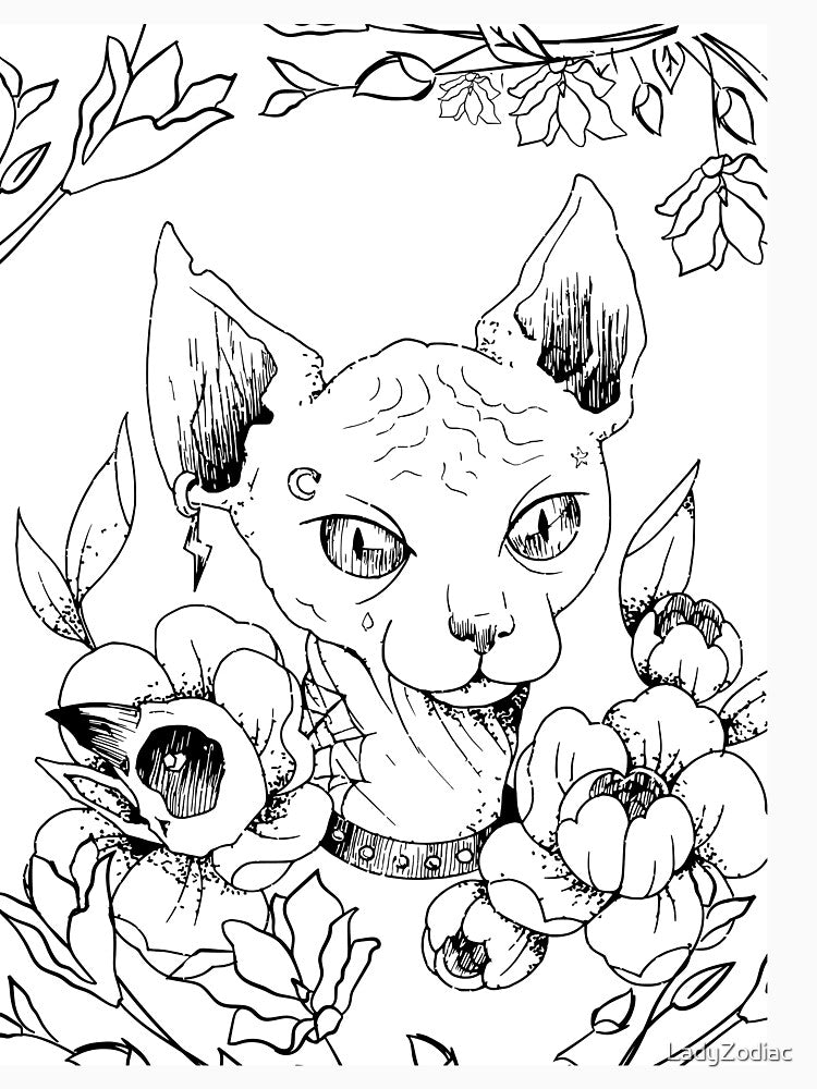 Steampunk Cat In The Garden Of Bones by LadyZodiac