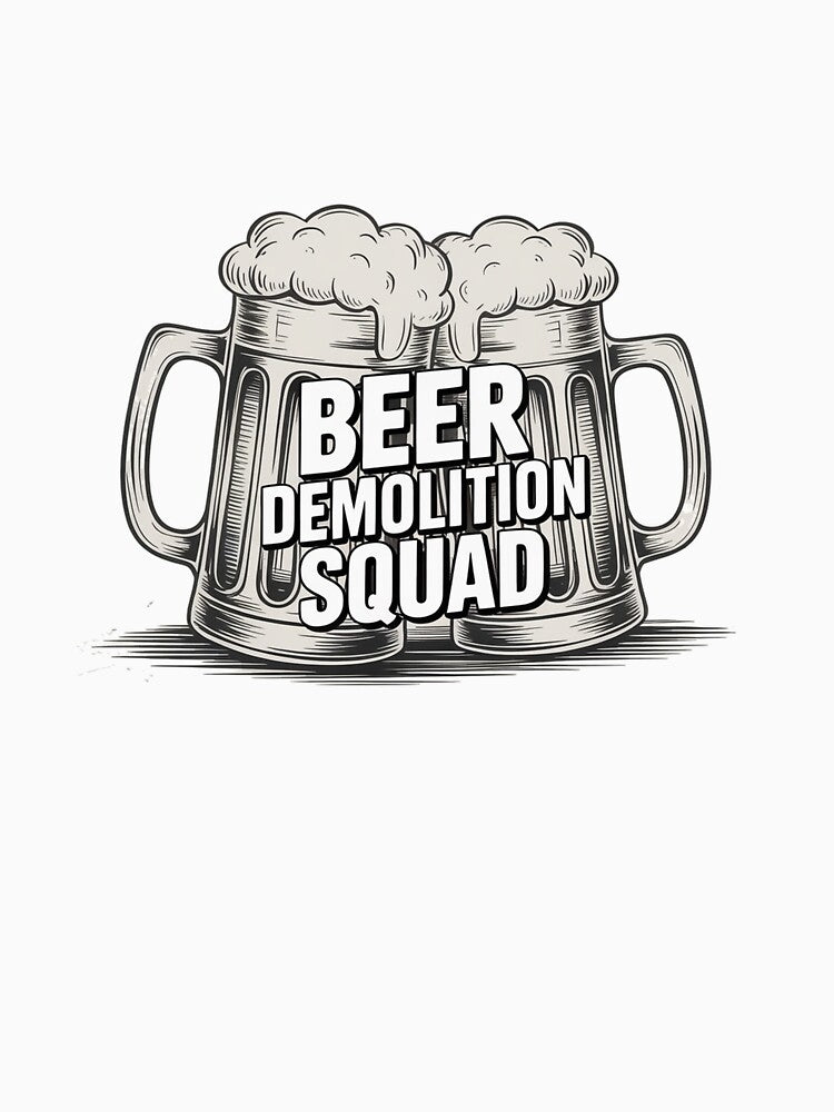 Hand Drawn Sketch Beer Mugs with Overflowing Foam by Bloomkept
