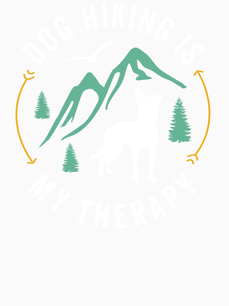 Dog Hiking is My Therapy | Minimalist Outdoor Mountain Adventure Dog by arlutai
