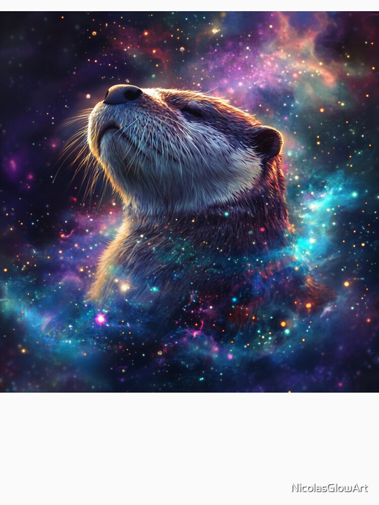 Galaxy Otter Poster by NicolasGlowArt