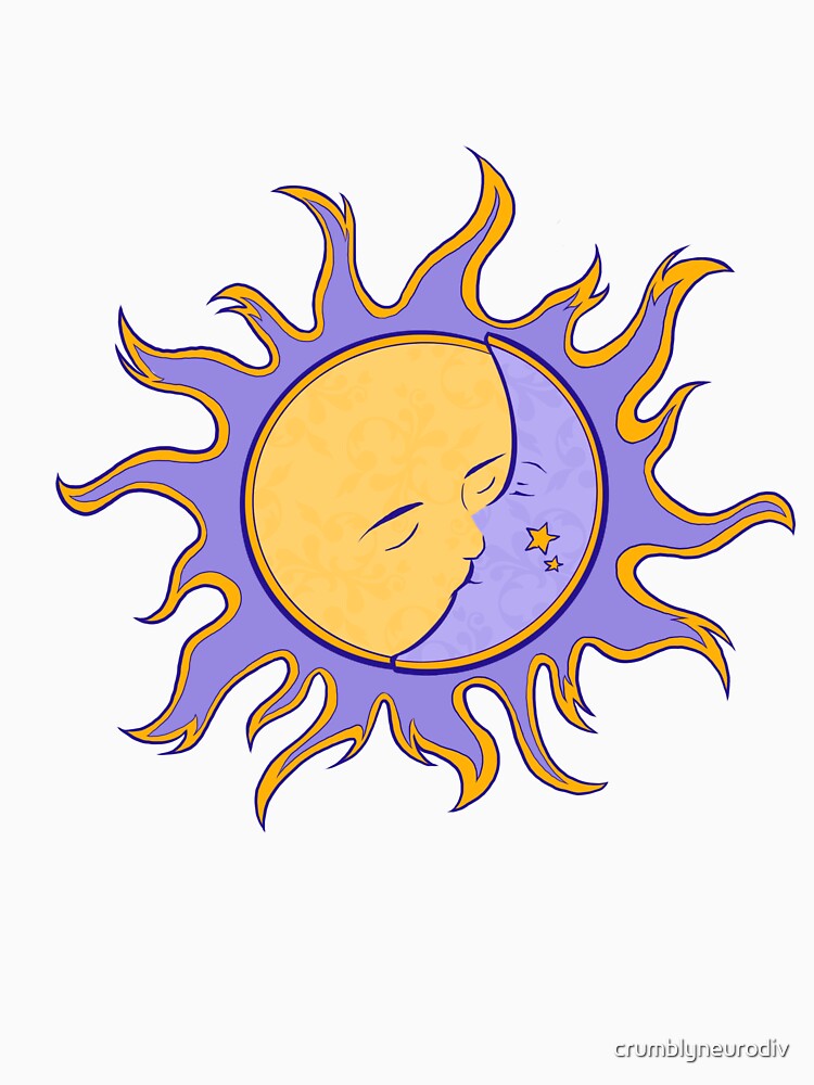 Sun Moon and Stars Celestial smooches by crumblyneurodiv