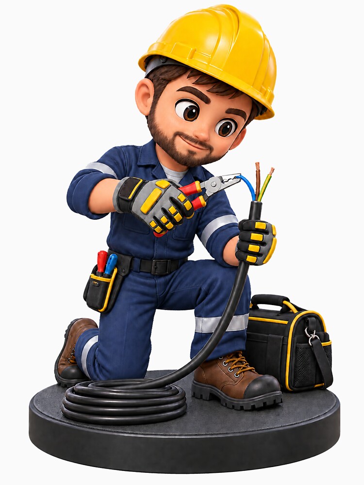 Electrician Stripping Electrical Cable by libanmax
