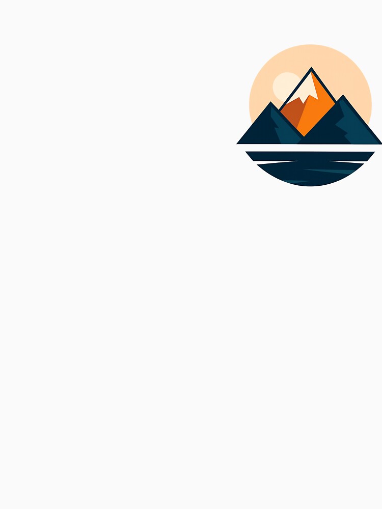 Minimalist Mountain Sunset – Geometric Nature Art Design by Even1990