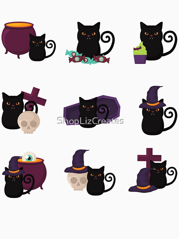 Cute Black Cat by ShopLizCreates