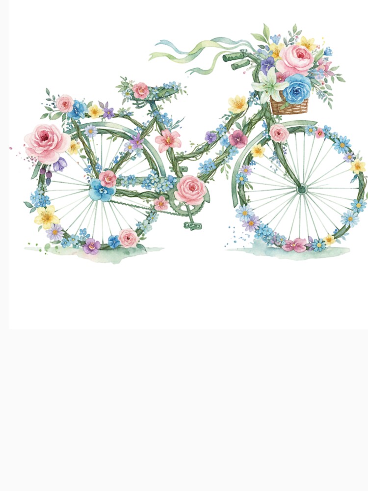 Floral Bicycle Watercolor by DesignDare