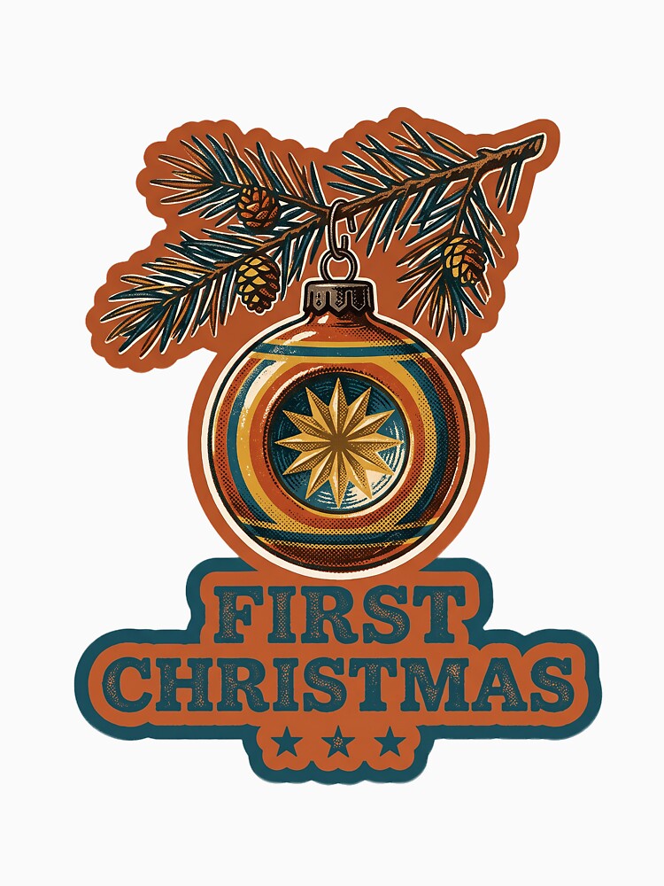 First Christmas — Vintage Retro Christmas Bauble by TheCalmEdit