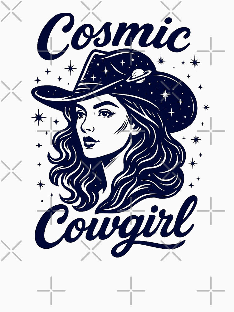Cosmic Cowgirl Shirt – Retro Western Space Cowgirl Tee for Women by TheRamesCo