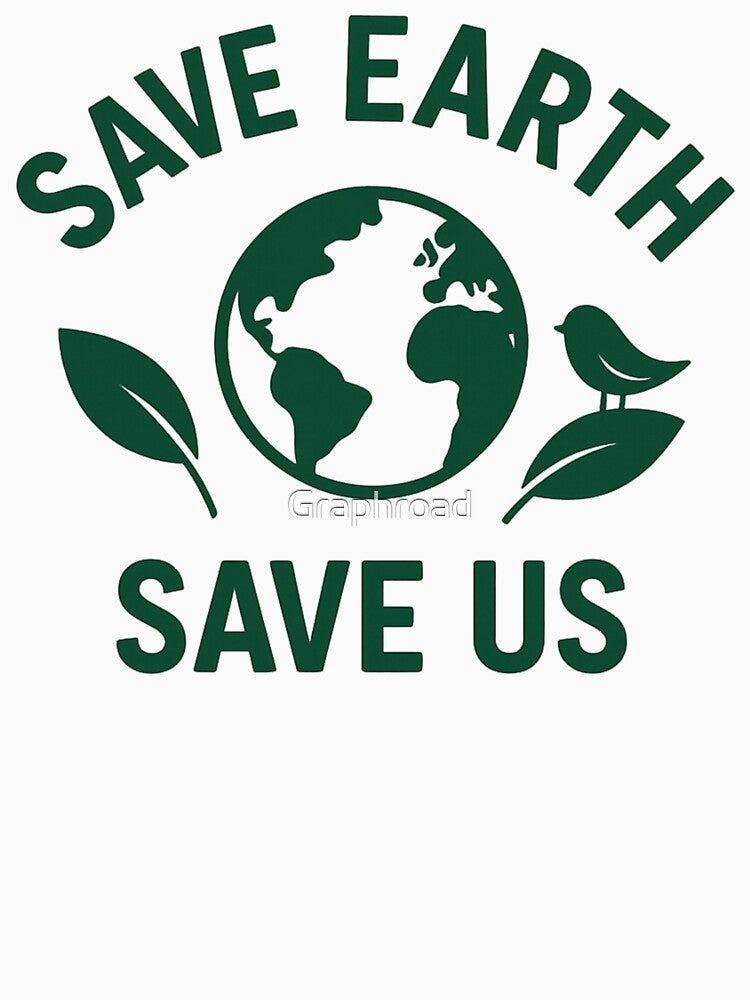 Save the Planet Tee – Minimal Earth Love Design by Graphroad