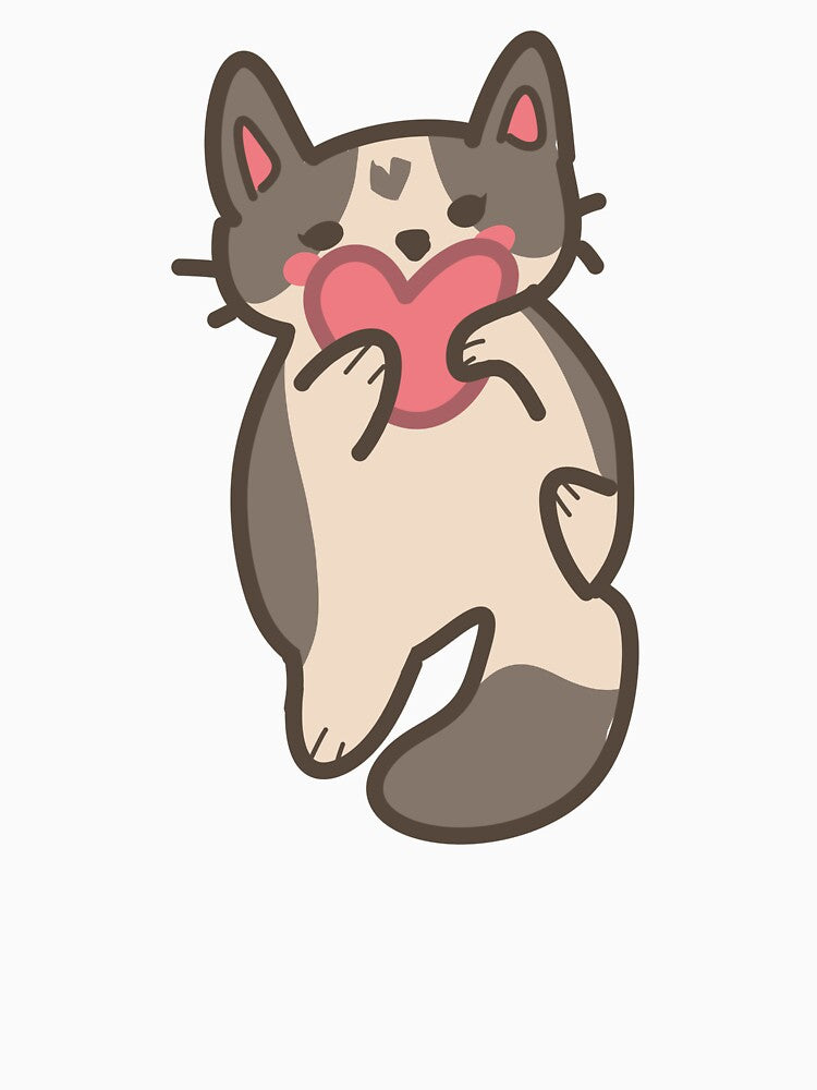 Cutie kawii cat Art piece brown and white cat by TSSartworkshop