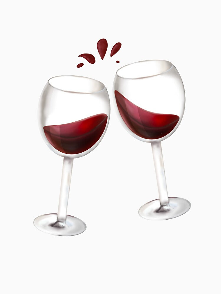 Glass of wine cheers hand draw by GibSpsr