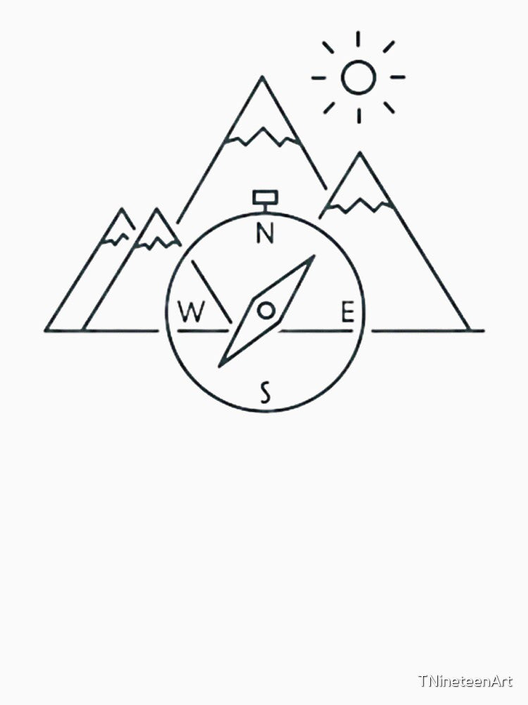 ​Mountain Compass Wanderlust by TNineteenArt