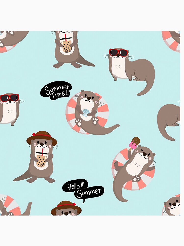 Summer Time Otters by AletacStore