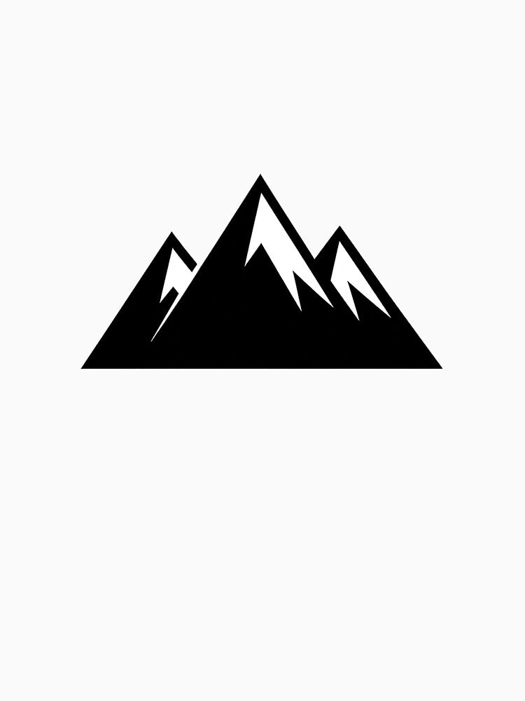 Minimalist Mountain Logo Black and White | Modern Geometric Peak Design by ArtWaveStudio8