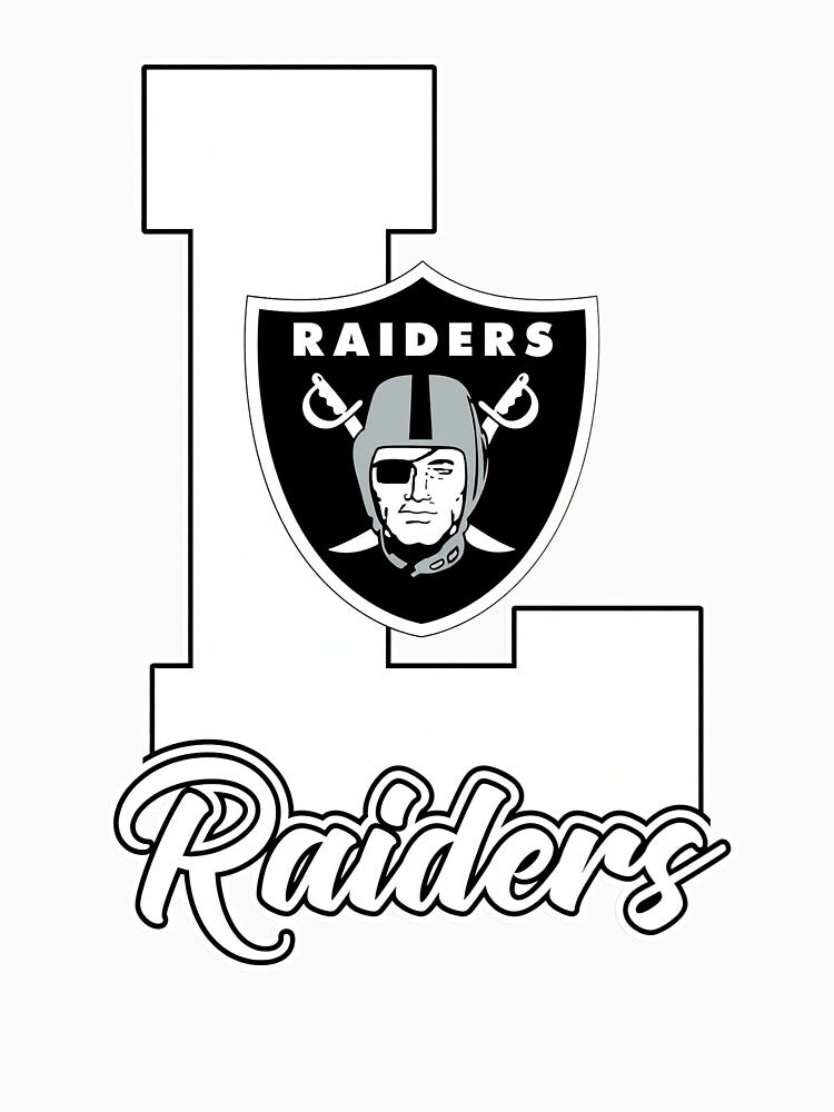 Raiders L Logo Distressed Athletic by MorphMint