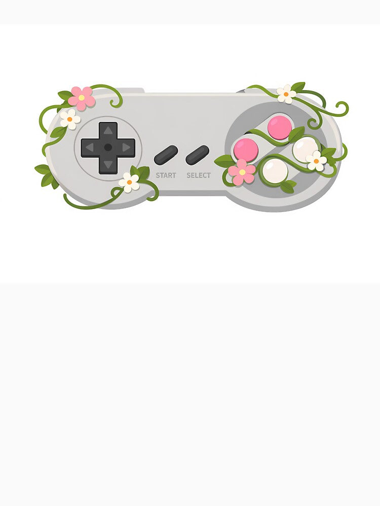 Floral Retro Controller Cottagecore by Abdelou8416