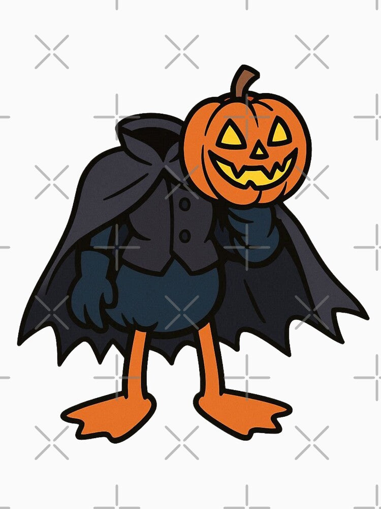 Headless Duck with Pumpkin Head – Creepy Halloween Design by Confuzz1ed