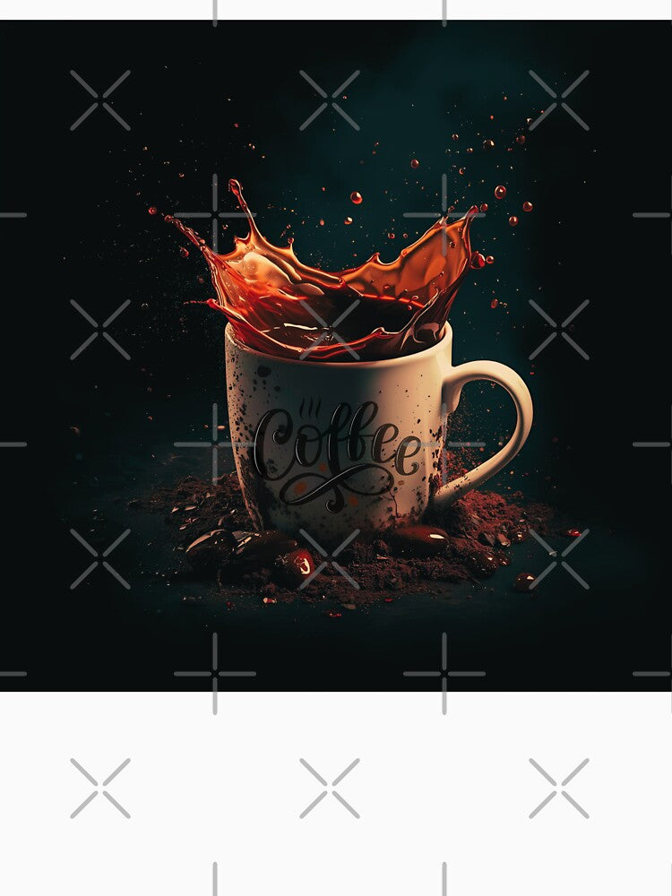 Overflowing Coffee Spin – Energetic Coffee Lover Design by Art-Design-EM