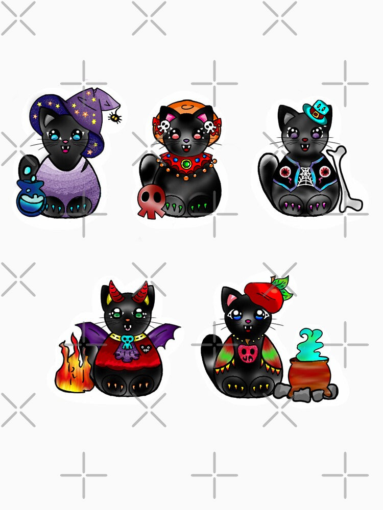 collection of halloween cats! by Mimignonne