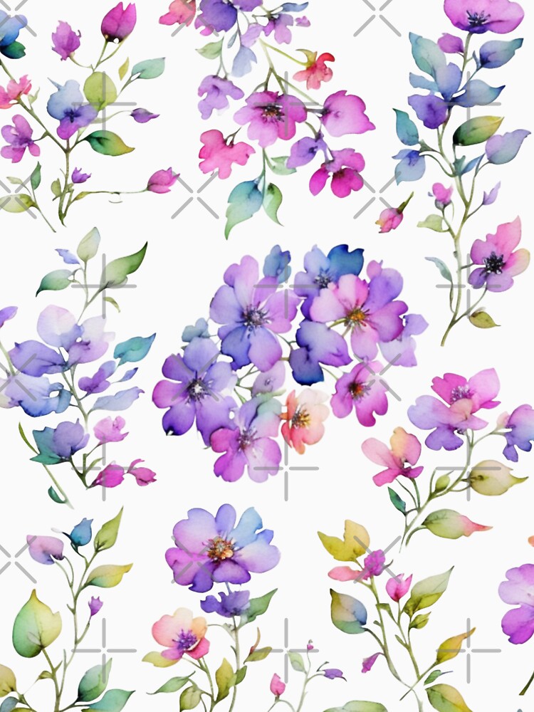 Elegant pink purple wildflowers by hollycooper