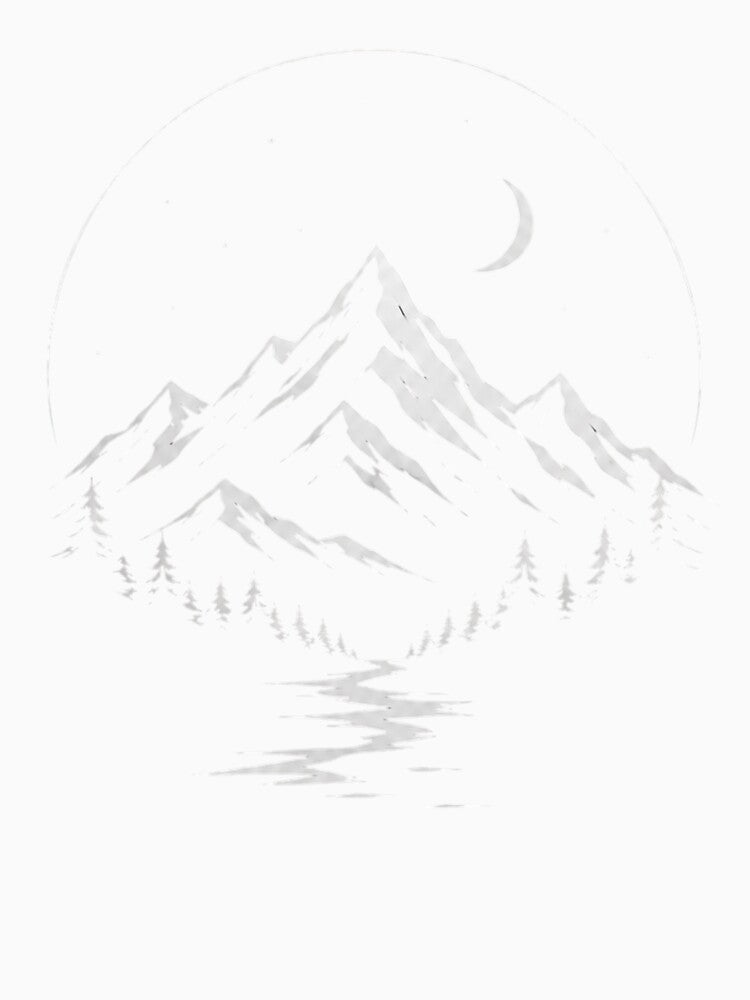Minimalist Mountain Night Design by Mysthor-Designs