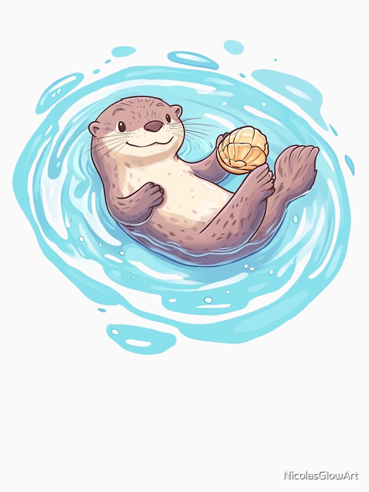 Otter Swimming by NicolasGlowArt