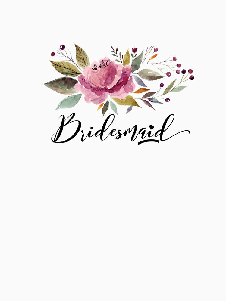 Bridesmaid Burgundy Rose Wedding Bridal by happydesigner07