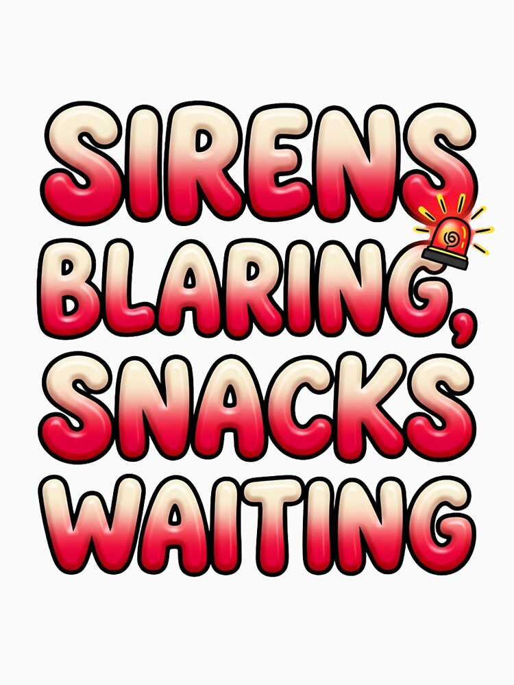 Sirens Blaring Snacks Waiting Funny Quote by StickVerse by Owais