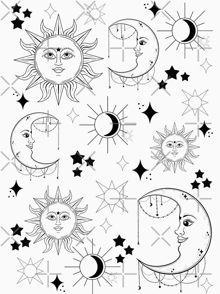 Sun and moon pattern by Manxcraft