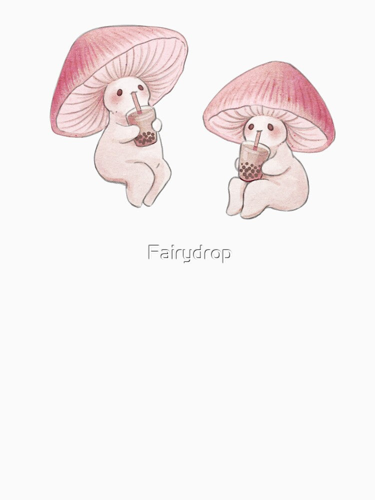 Mycena Mushrooms with Boba Tea by Fairydrop