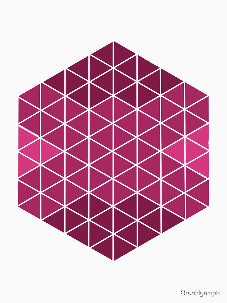 Maroon Abstract Triangle Sacred Geometry by Brooklynmpls