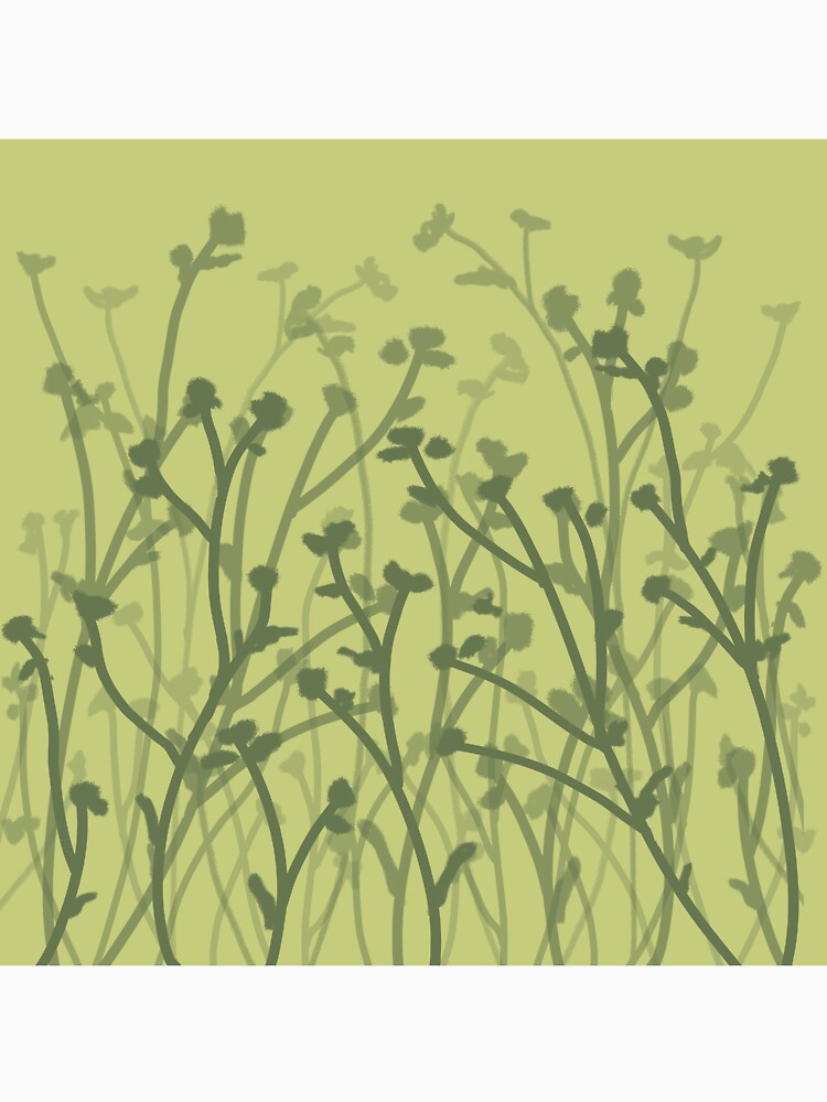 Green Garden Silhouette Drawing by NancyMerkle