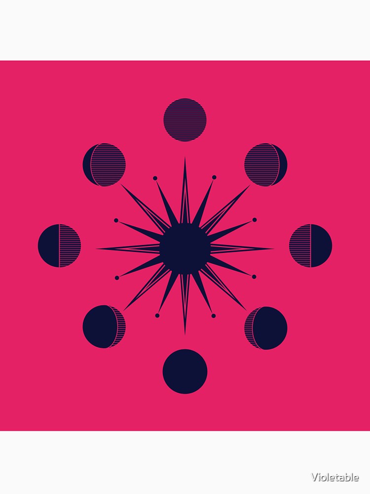Pink and Raisin Moon Cycle by Violetable