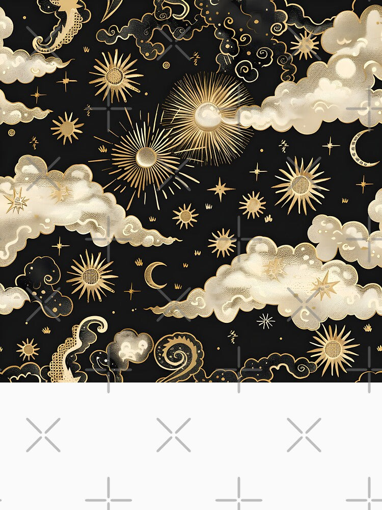 decorative celestial seamless pattern by dcrc