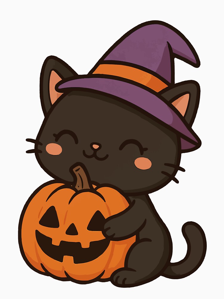 Cute cat hugging pumpkin by Lichtisign